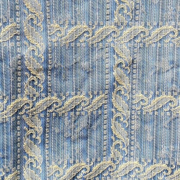 Blue Tapestry Pillow Sham Standard Size 20x30 Woven Jacquard Pillowcase - Picture 5 of 12